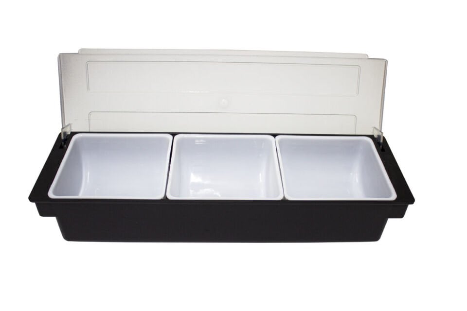 3'LÜ POLİKARBON KAPAKLI BAR KONTEYNER